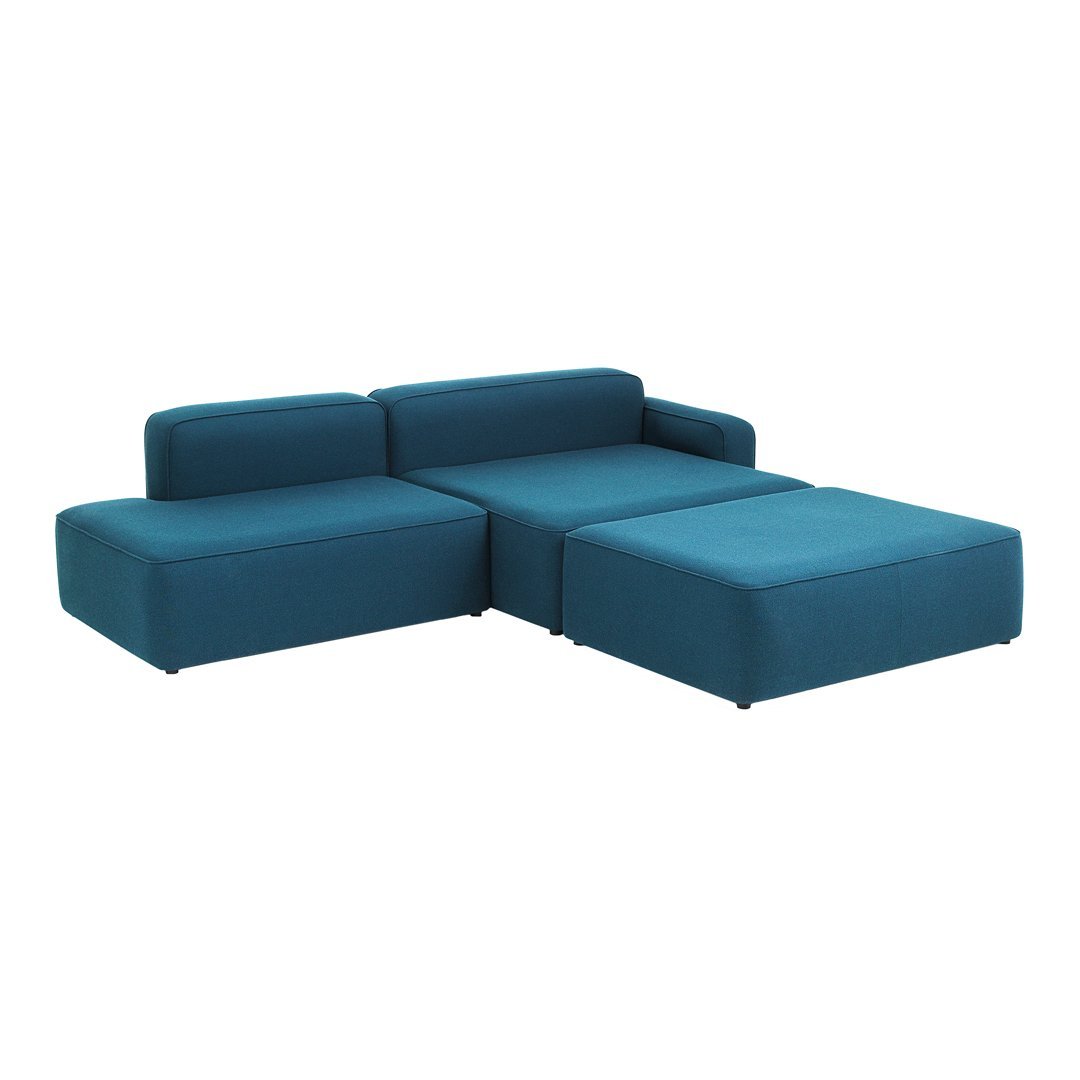 Rope Sofa Chaise Lounge w/ Pouf