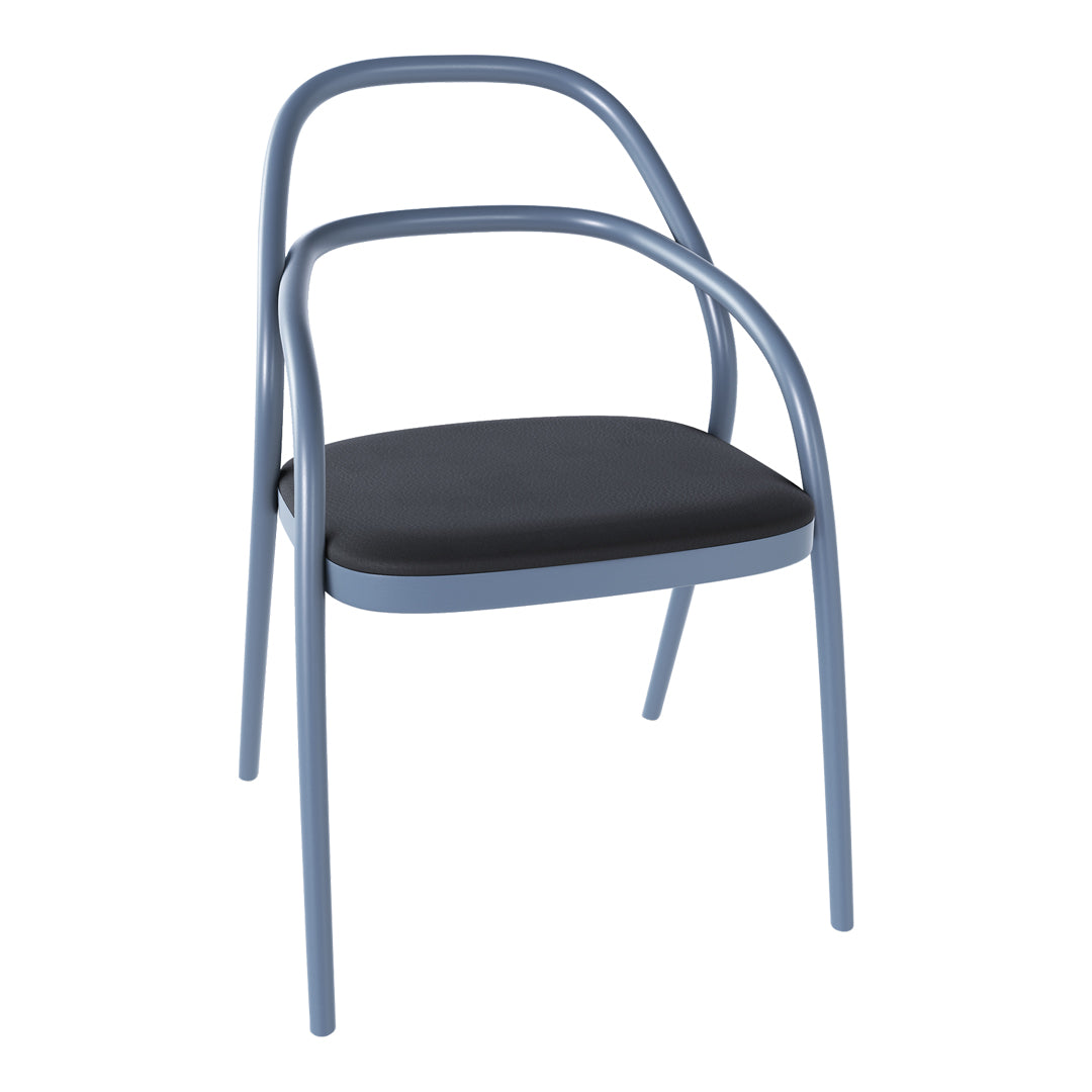 Chair 002 - Beech Pigment Frame - Seat Upholstered