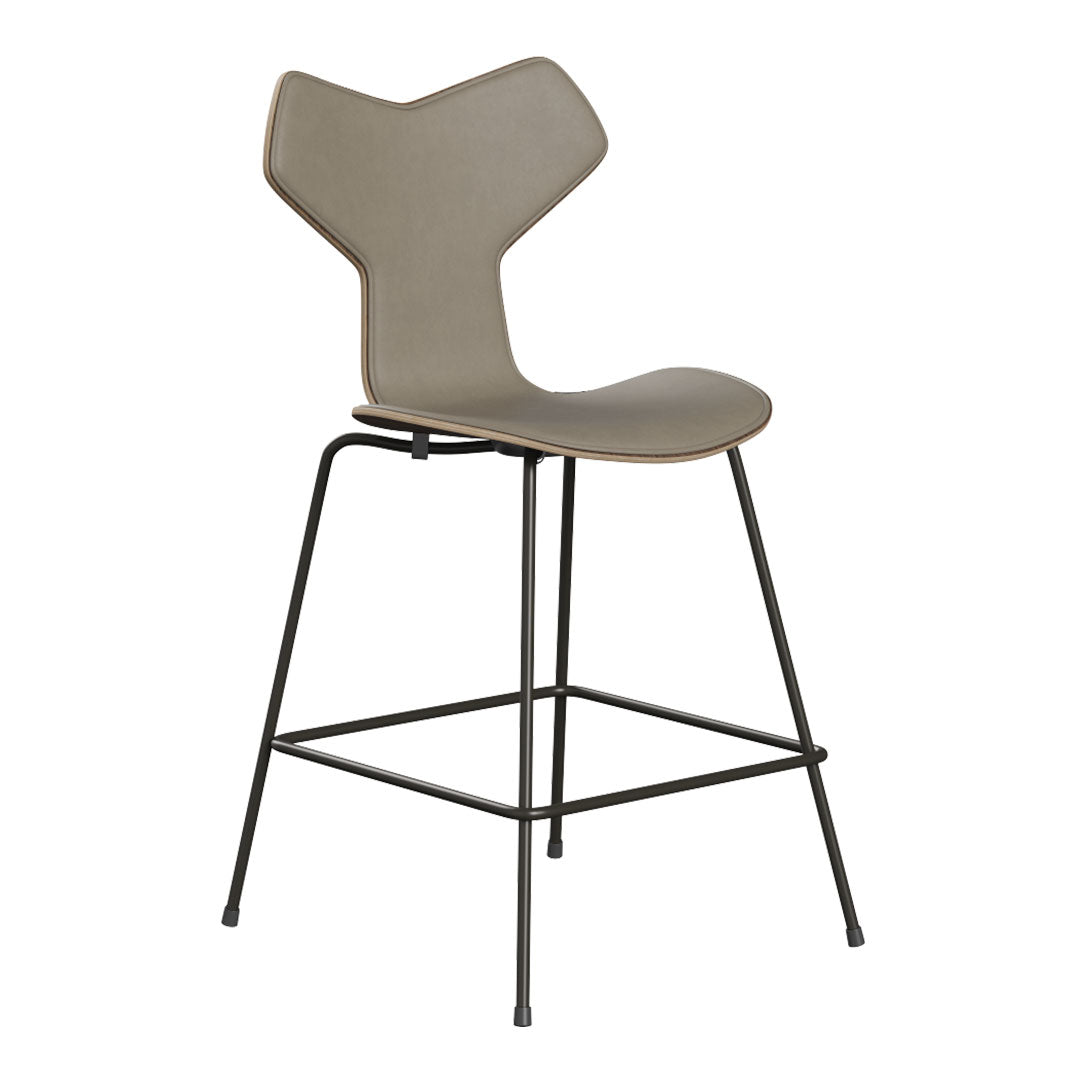 Grand Prix Counter Chair 3138 - Clear Lacquered - Front Upholstered