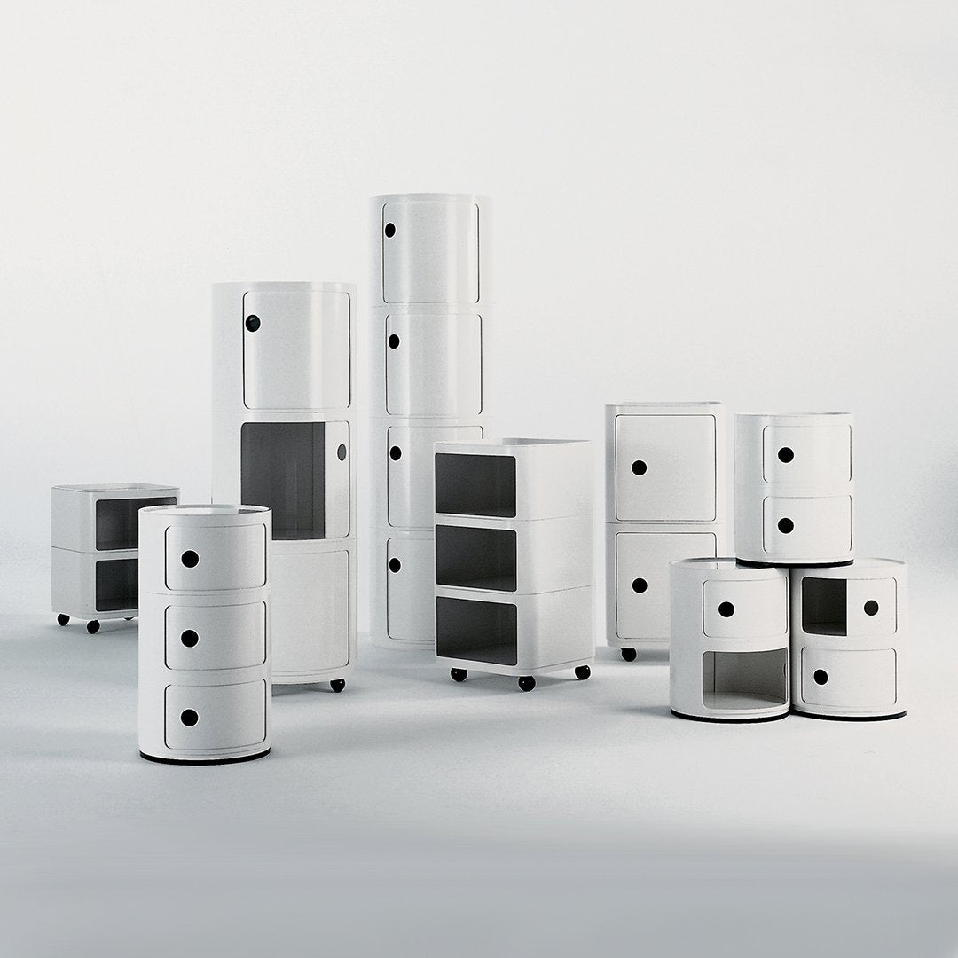 Componibili Round 3 Door Storage Tower