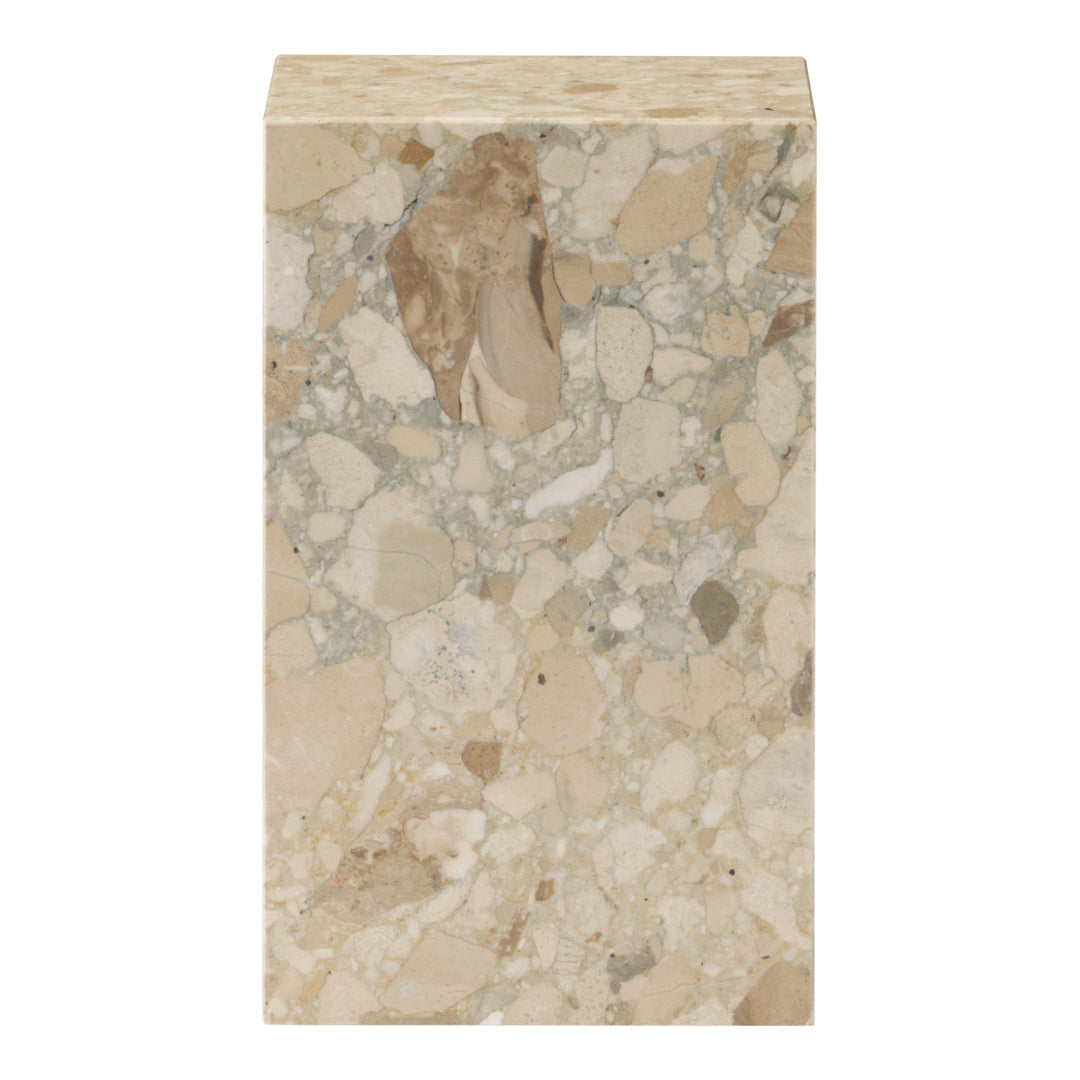 Marble Plinth Side Table - Tall