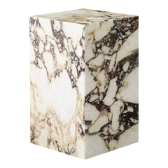 Marble Plinth Side Table - Tall