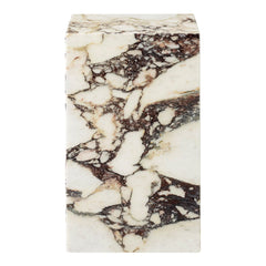 Marble Plinth Side Table - Tall