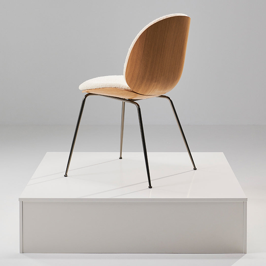 Beetle Dining Chair - Front Upholstered - Conic Base - 3D Veneer Shell