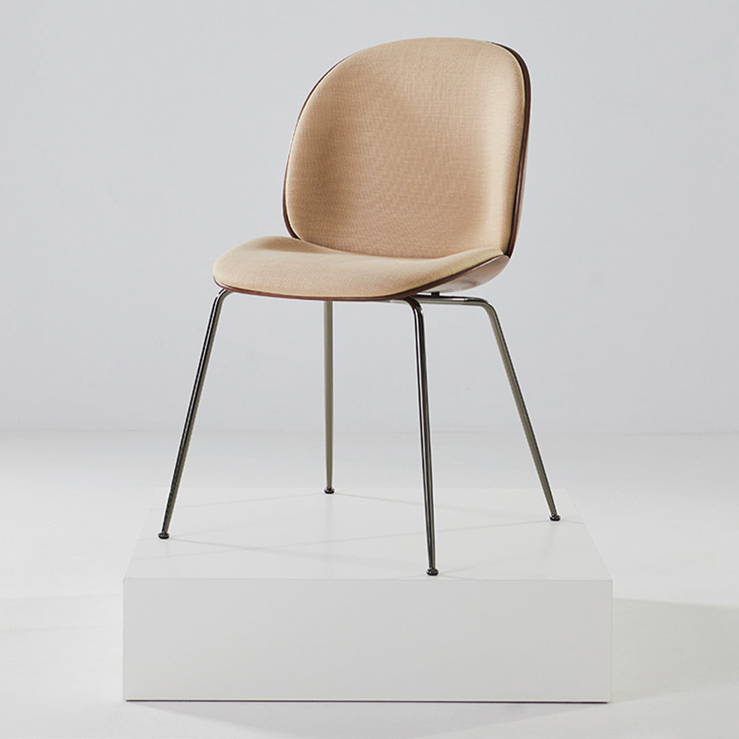 Beetle Dining Chair - Front Upholstered - Conic Base - 3D Veneer Shell