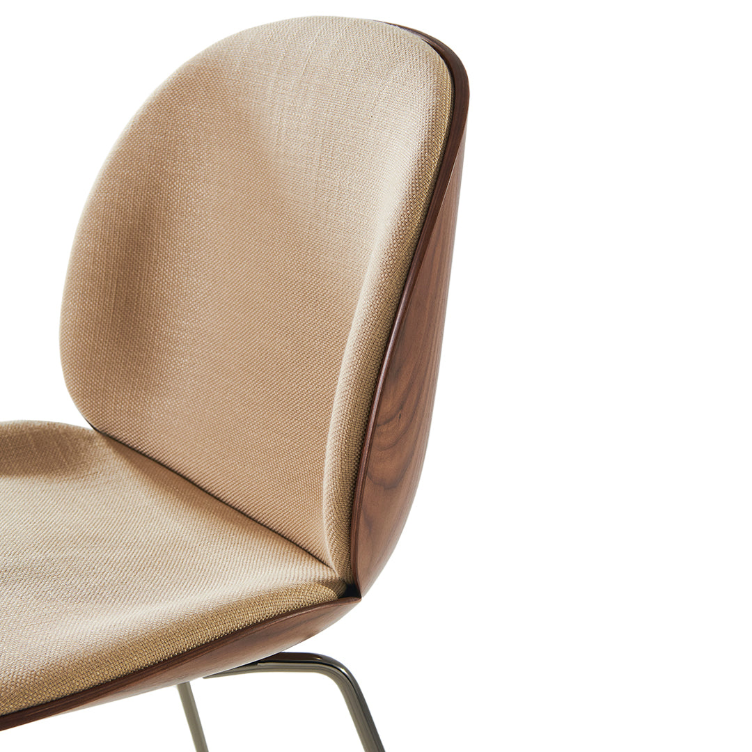 Beetle Dining Chair - Front Upholstered - Conic Base - 3D Veneer Shell