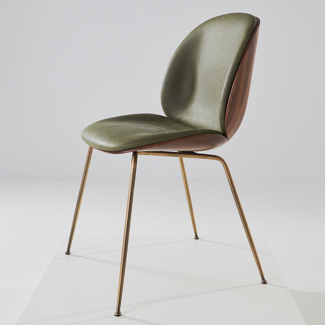 Beetle Dining Chair - Front Upholstered - Conic Base - 3D Veneer Shell