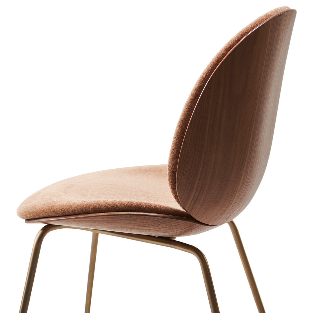 Beetle Dining Chair - Front Upholstered - Conic Base - 3D Veneer Shell