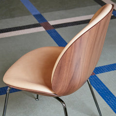 Beetle Dining Chair - Front Upholstered - Conic Base - 3D Veneer Shell