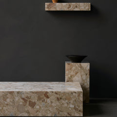 Marble Plinth Side Table - Tall