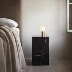 Marble Plinth Side Table - Tall