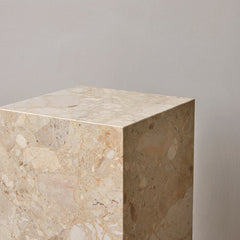 Marble Plinth Side Table - Tall