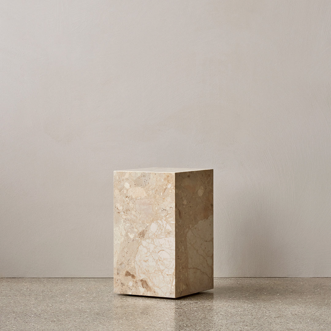 Marble Plinth Side Table - Tall