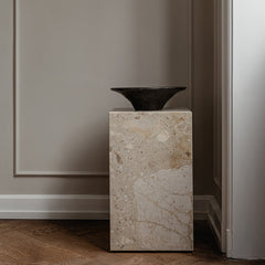 Marble Plinth Side Table - Tall