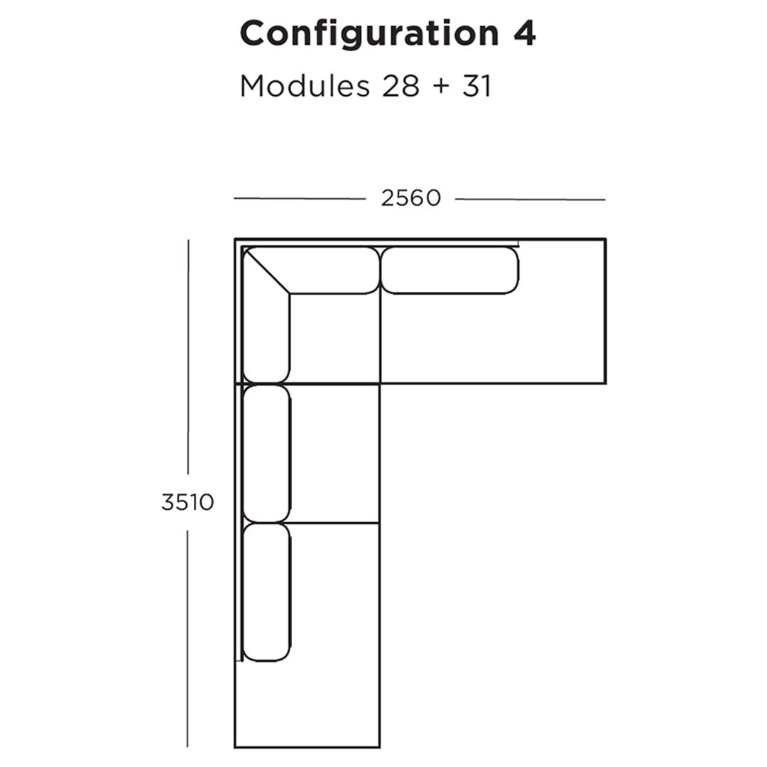 Maho Modular Sofa (Modules 25-28)