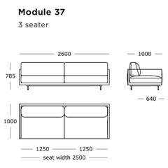 Maho Modular Sofa (Modules 37-40)