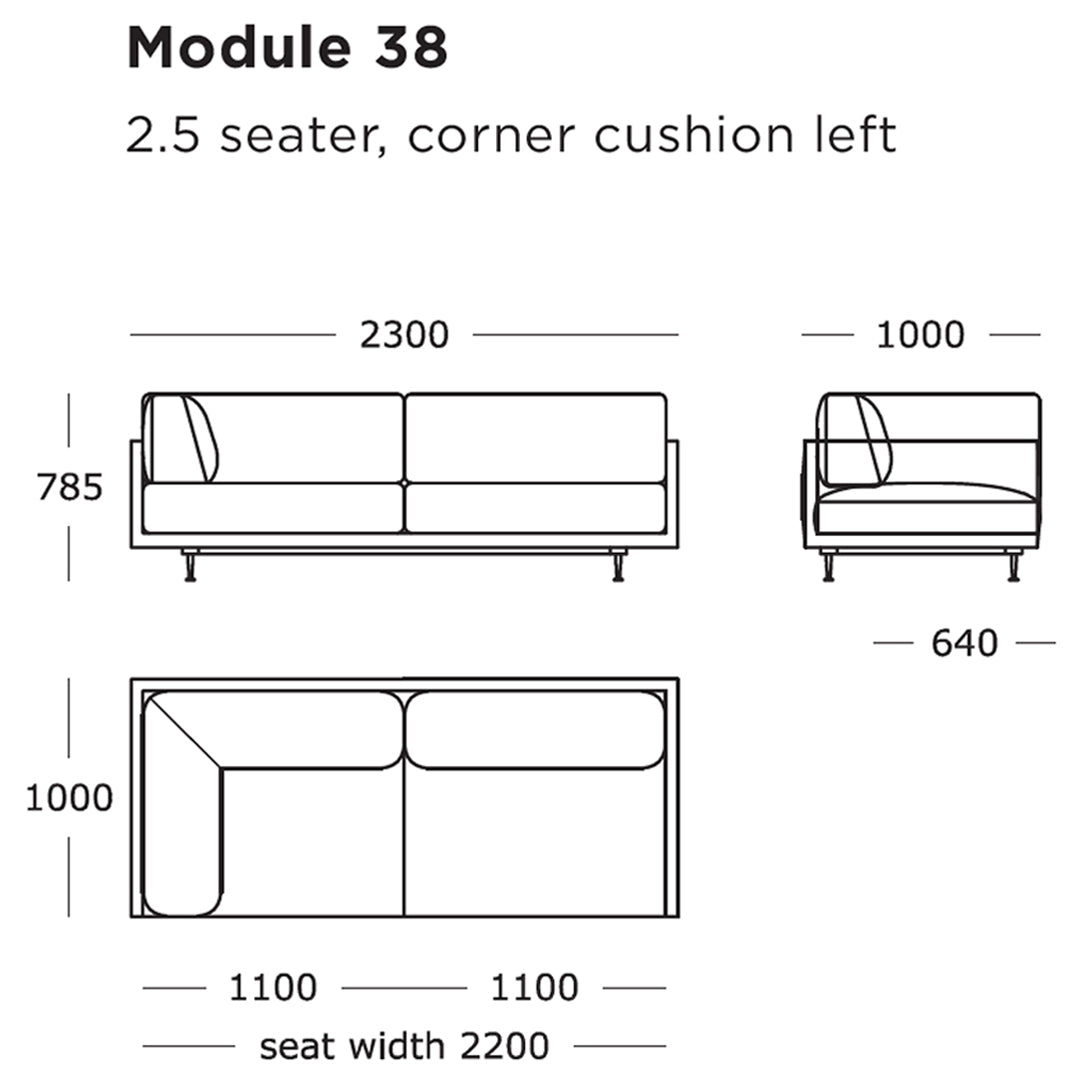 Maho Modular Sofa (Modules 37-40)