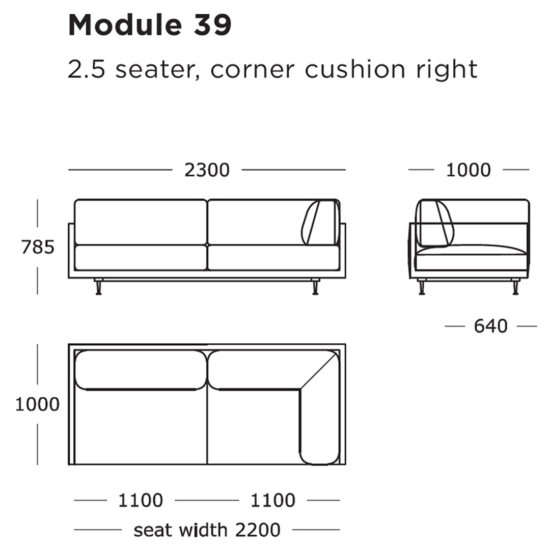 Maho Modular Sofa (Modules 37-40)