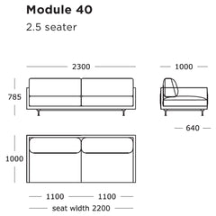 Maho Modular Sofa (Modules 37-40)