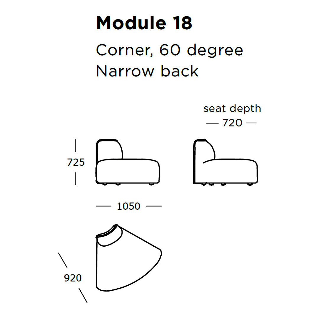 Panorama Modular Sofa (Modules 16-18)