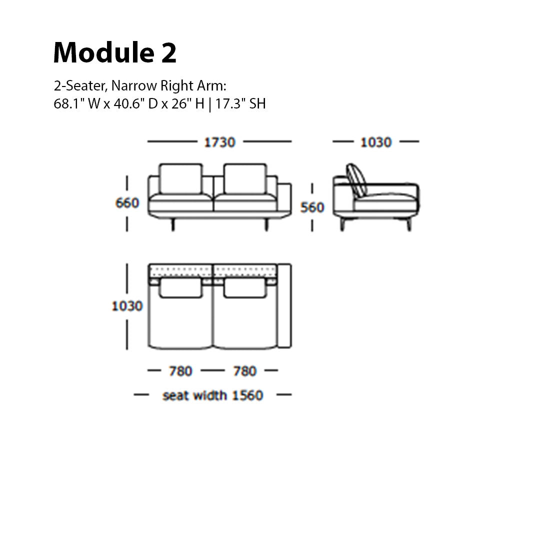 Surface Modular Sofa (Modules 1-4)