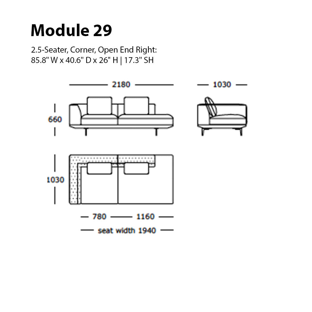 Surface Modular Sofa (Modules 26-31)