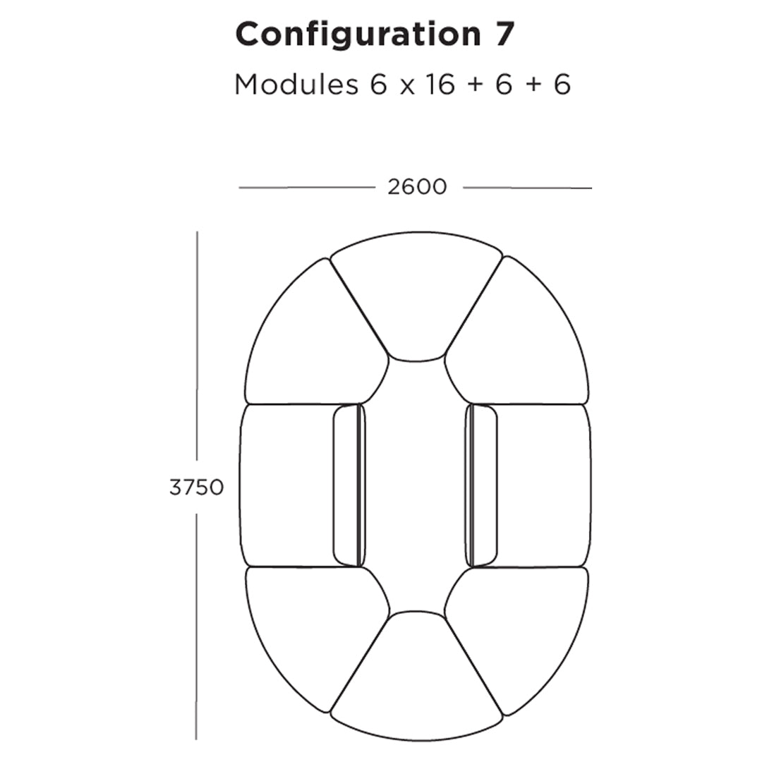 Panorama Modular Sofa (Modules 16-18)