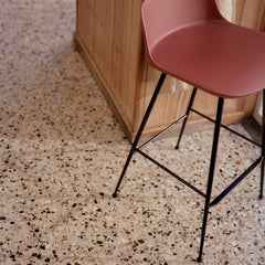 Rely HW81 Low Back Counter Stool - Tube Base