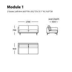 Trace Modular Sofa (Modules 1-6)