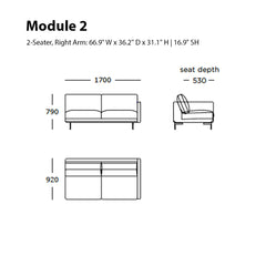 Trace Modular Sofa (Modules 1-6)