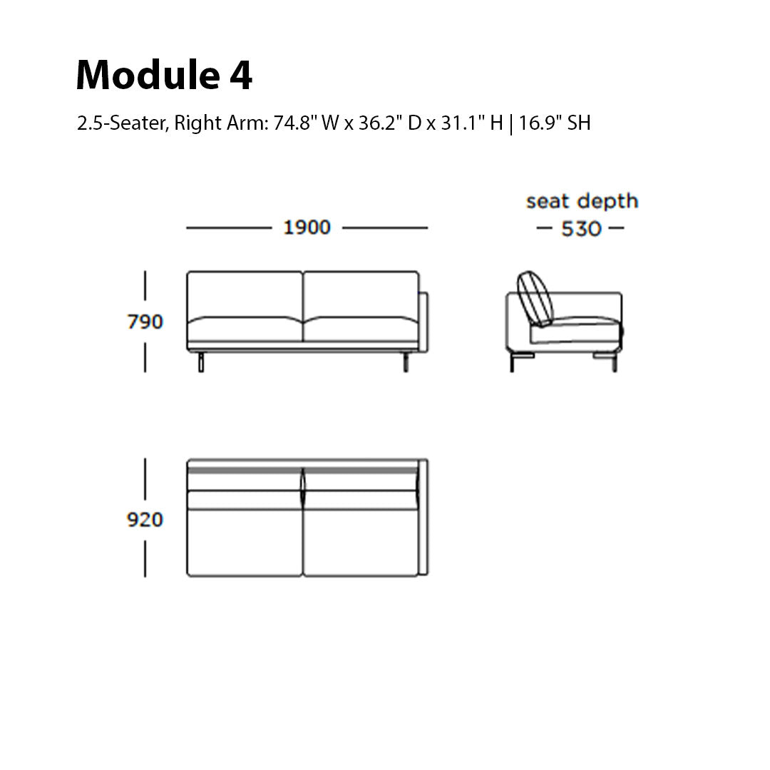 Trace Modular Sofa (Modules 1-6)