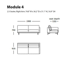 Trace Modular Sofa (Modules 1-6)