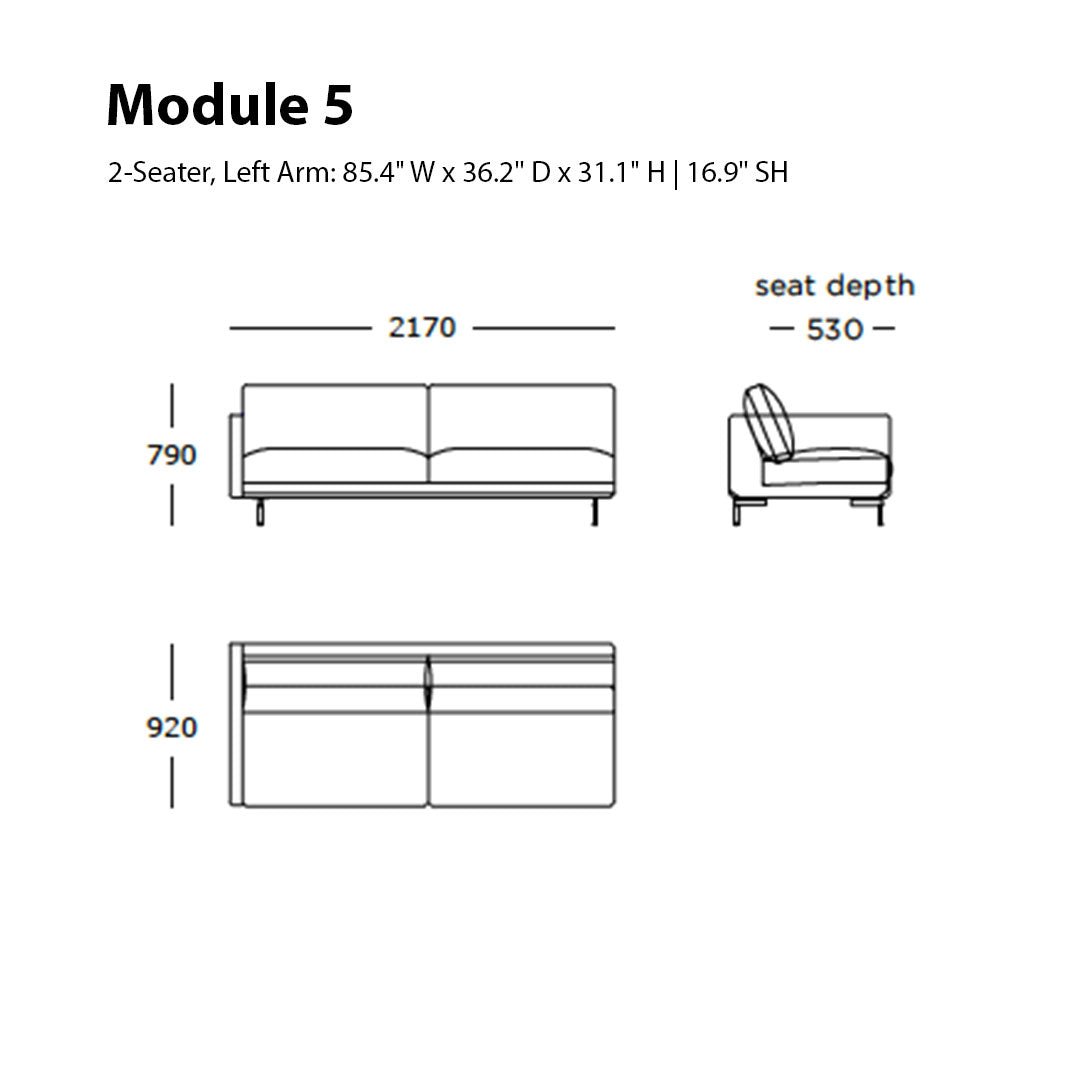 Trace Modular Sofa (Modules 1-6)