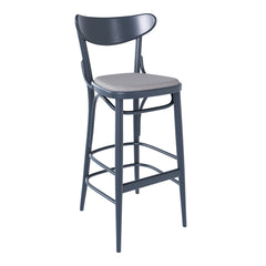 Banana Barstool 131 - Seat Upholstered - Beech Pigment Frame