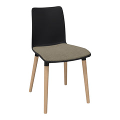 MOOD Side Chair - Upholstered Seat - Wood Legs